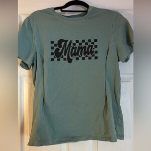 Mama Graphic nursing Shirt - Green